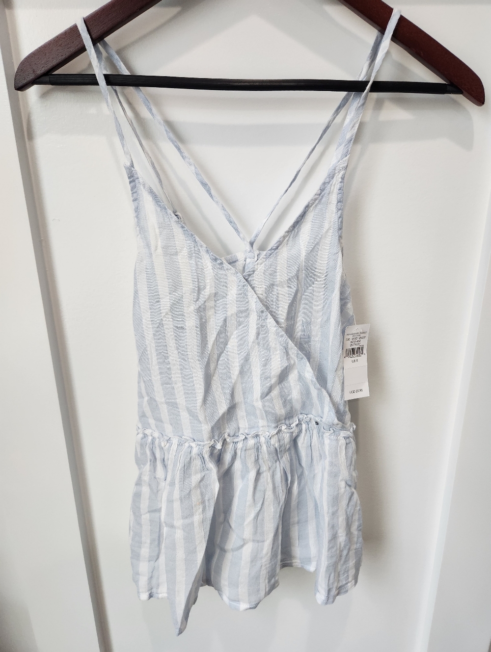 blue striped tank